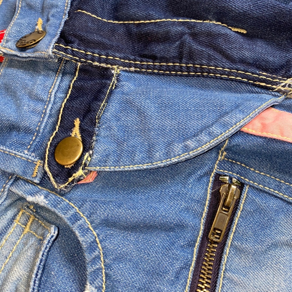 P.O.V Jeans With Multiple Pockets/Patchwork/Zipper - image 8